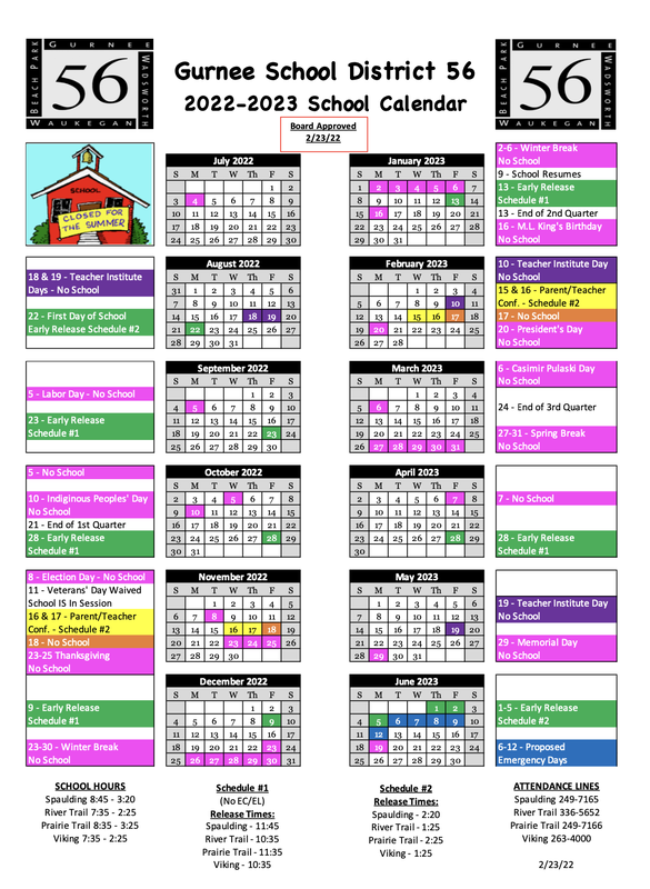 2022-2023 District Calendar - MRS. GIANNETTO'S CLASS